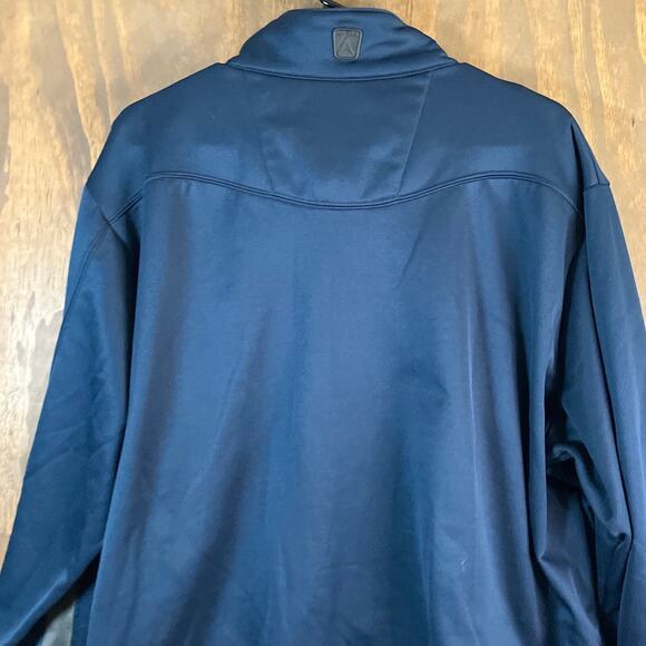 Antigua Mens Jacket Blue Denver Broncos Track Full Zip Mock Neck XLarge - Picture 11 of 12